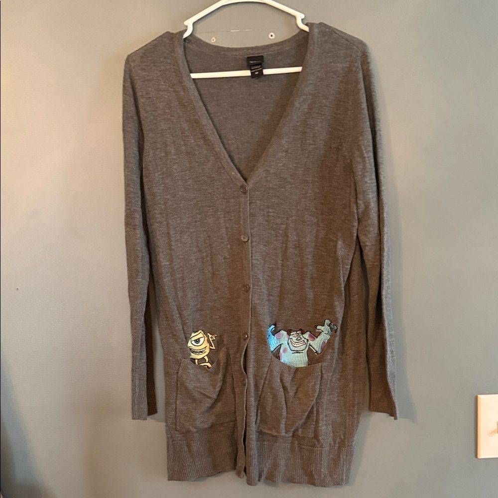 Disney Gray Knit Cardigan Monsters inc 0155